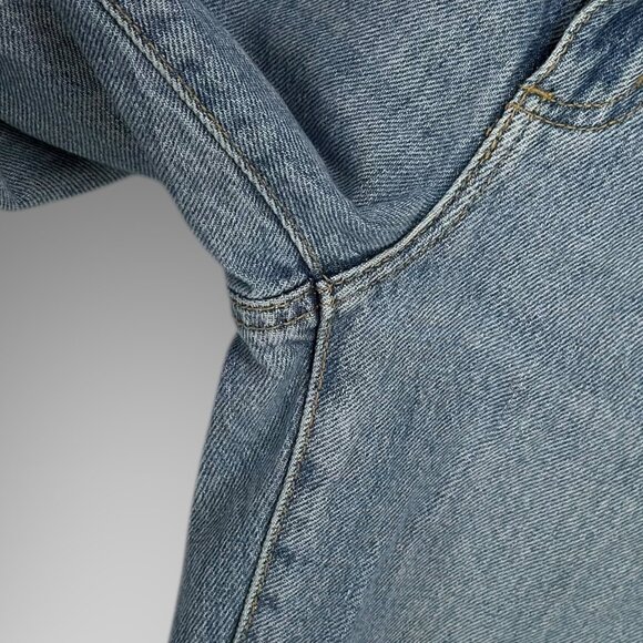 Garage Mom Jeans Size 5 Distressed Ripped High Rise Tapered Ankle Blue Denim - Picture 7 of 10